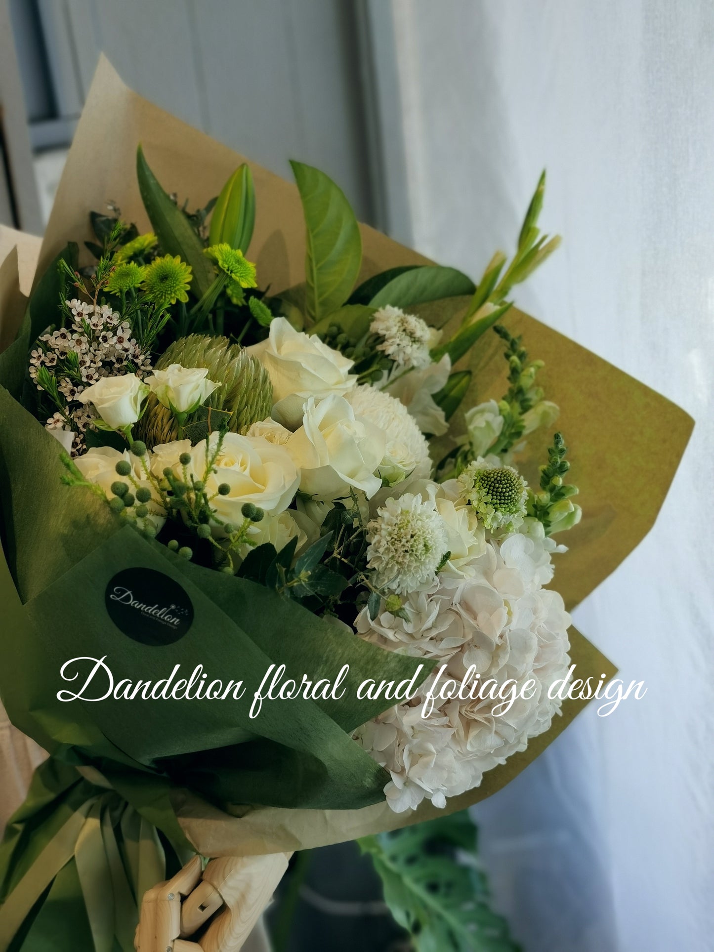 Simply White and Green Mixed Bunch