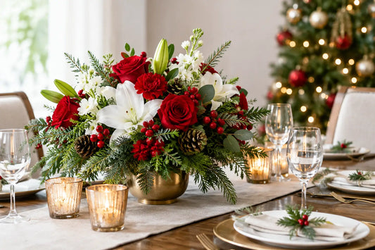 Best Christmas Table Flower Ideas for Elegant Tables