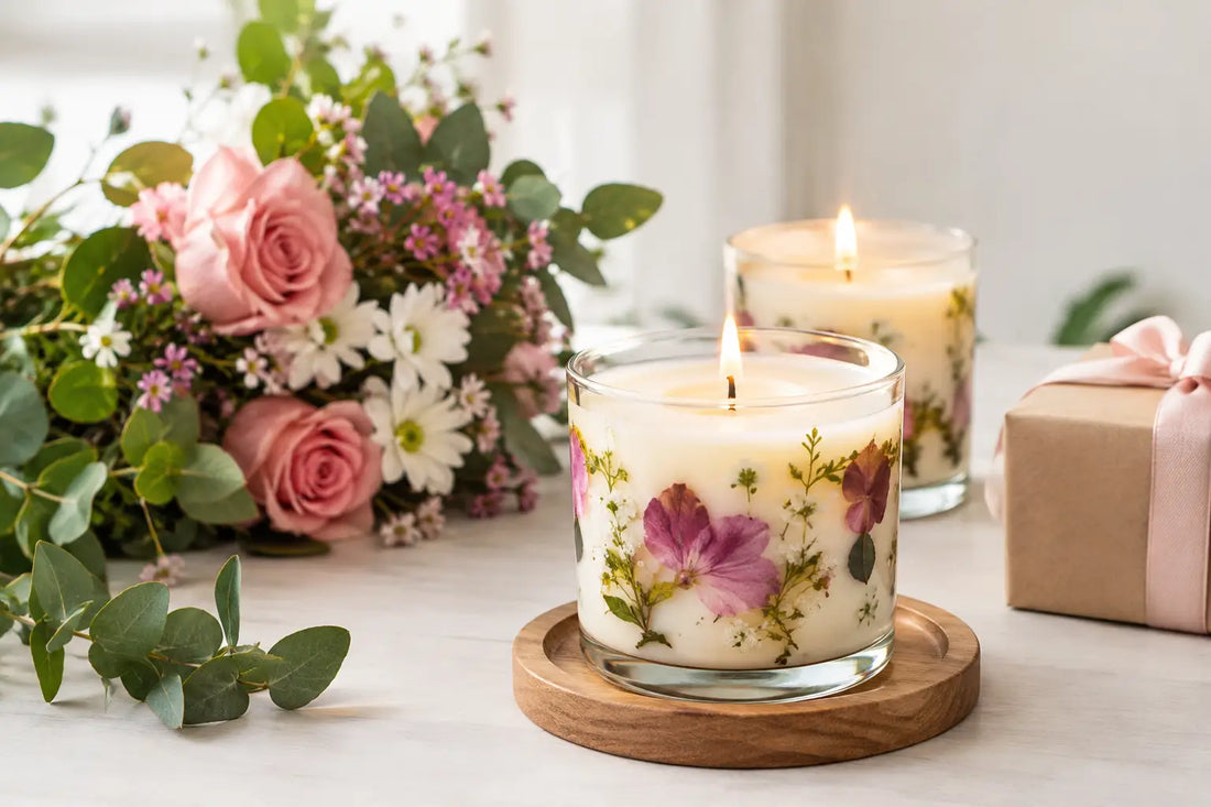 Gift Candles With Flowers for Meaningful Moments