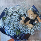 Coloured Graduation Bouquet with Teddy