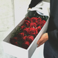 A masterpiece of romance, this elongated rose box cradles handpicked, blooms in rich hues (red/pink/white).
Optional silk ribbon or engraved nameplate adds bespoke charm. Presented in matte-finish packaging with satin lining.