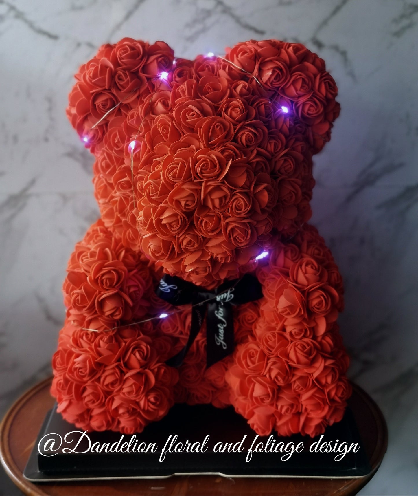 Teddy Bear of red roses in Gift Box. Ideal for Valentine's Day, Anniversary Gift, Special Gift for you loved ones.