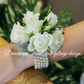 White floral wrist corsage for school formal
